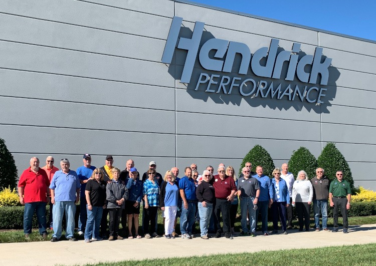 A group outside the Hendrick Museum in Charlotte, NC