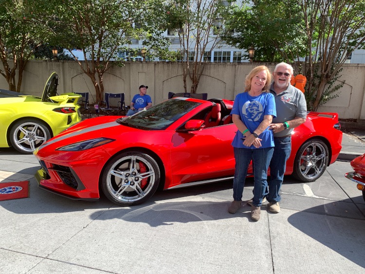 Eighth-generation Corvette convertible in Torch Red