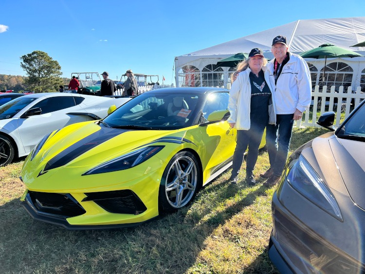 2020 Accelerate Yellow coupe with racing stripes