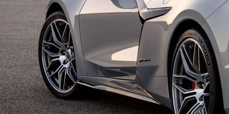 All-new C8 Corvette, Z06 edition view of the rocker panel area