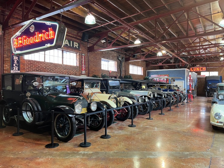 Classic automobiles at the Coker Museum
