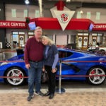 A couple picking up a Corvette at the National Corvette Museum
