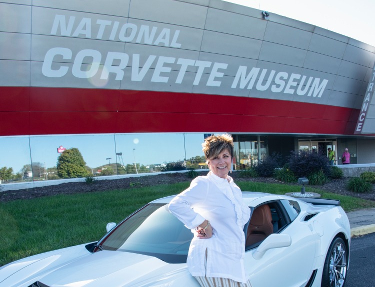 Sharon Brawner outside of the National Corvette Museum