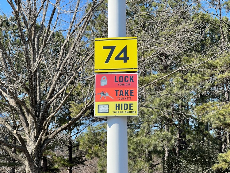 Sign in the Perimeter Mall parking lot