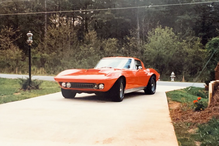 Orange 1963 project Corvette coupe