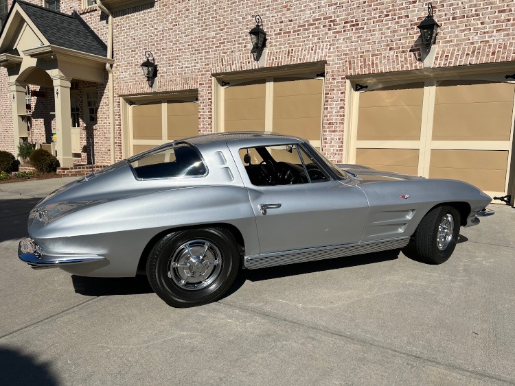 Silver 1963 Chevy Corvette coupe