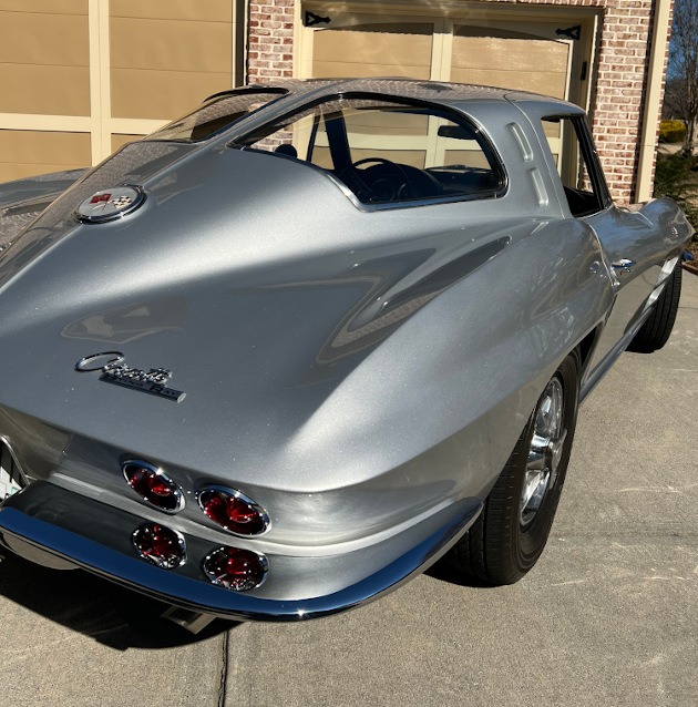 Back bumper of a 1963 split-window Corvette