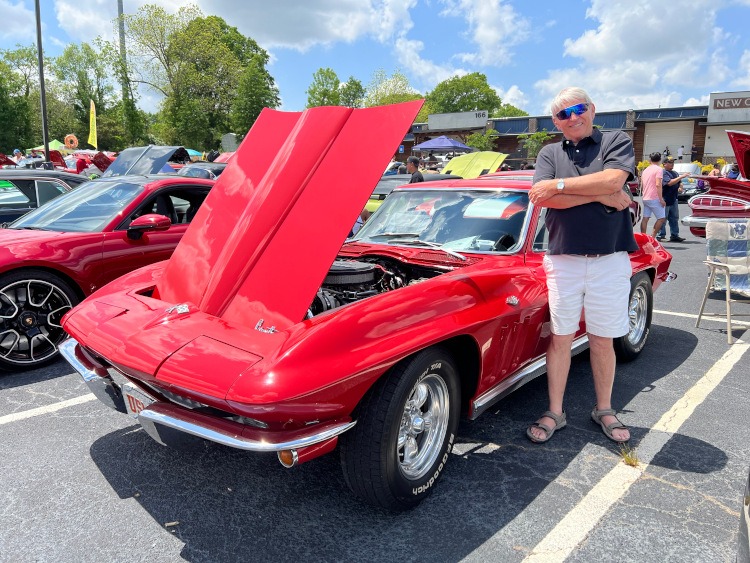 Second-generation red Corvette coupe