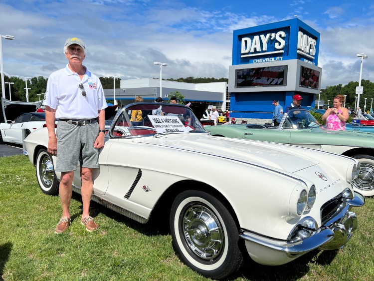 First-generation Corvette convertible in white
