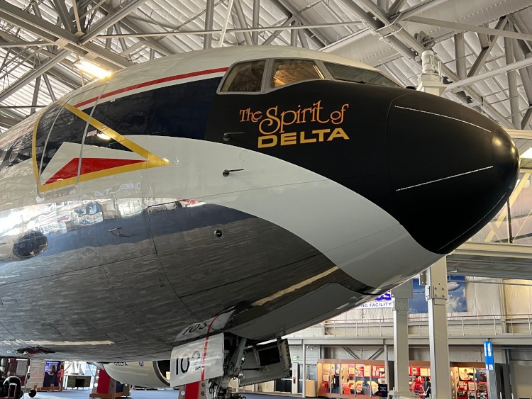 The Spirit of Delta jet airliner at the Delta Air Museum