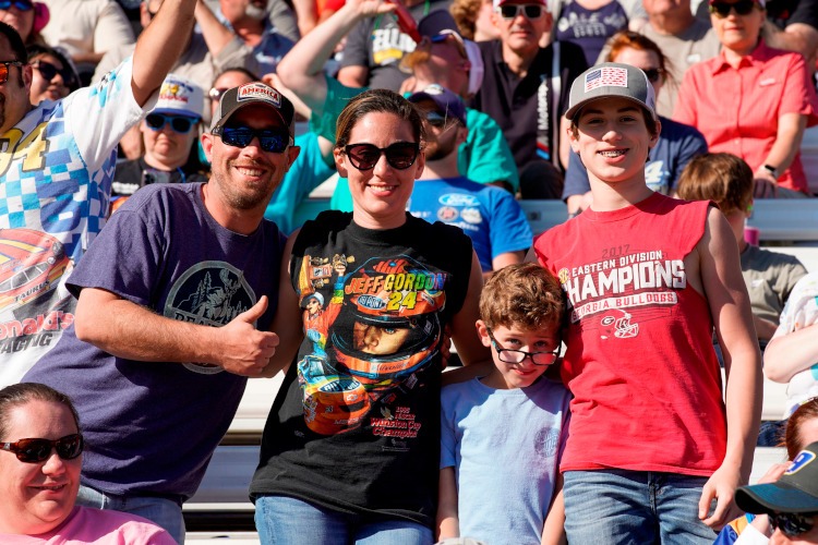 Family having fun at the Atlanta Motor Speedway in Hampton, Ga.