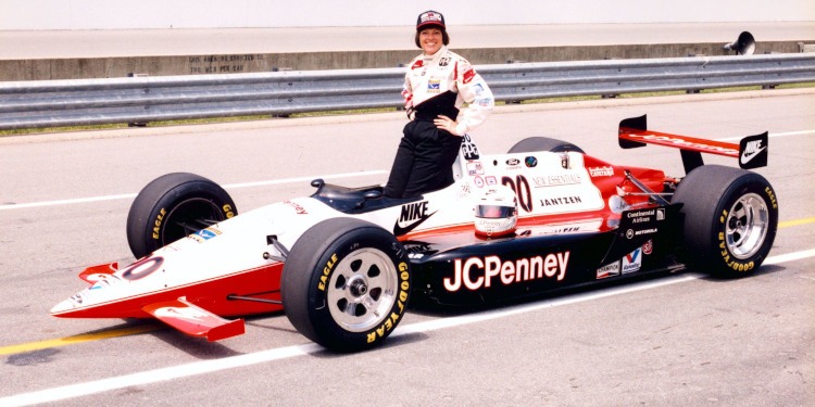 Lyn St. James with her JC Penney Indy car