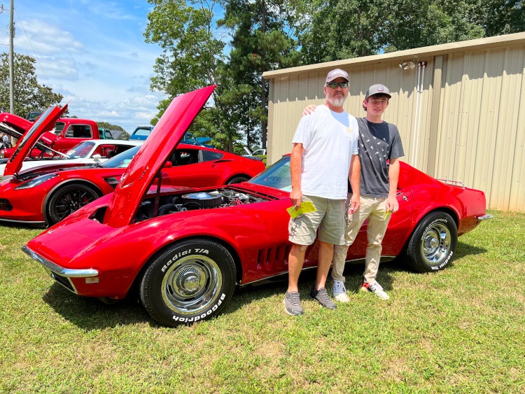 Third-generation 1968 red Corvette with a 427 engine