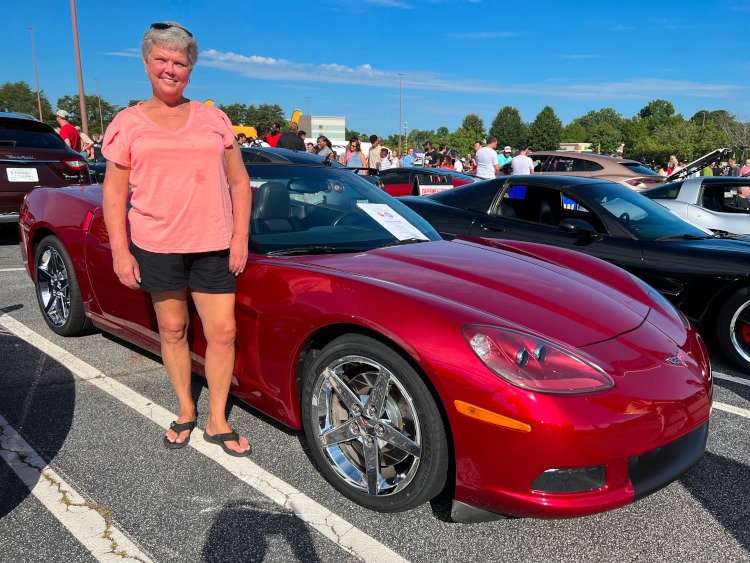 Sixth-generation Crystal Red Corvette coupe