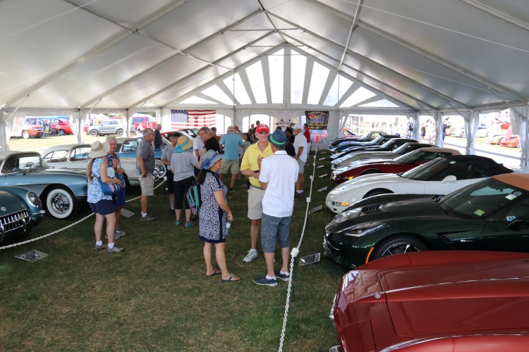 Special commerative gallery tent of Corvettes