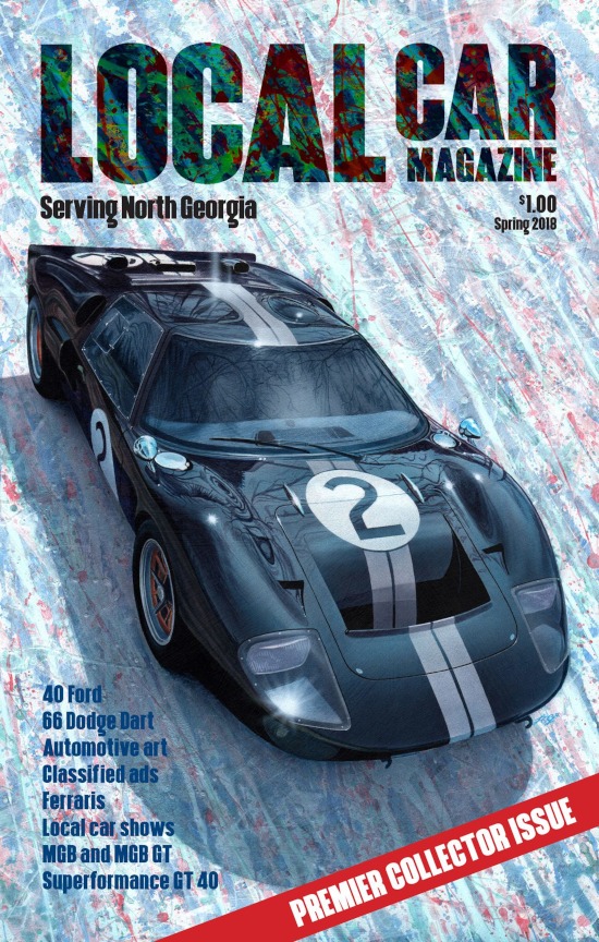 Ford race car on the cover of Local Car Magazine