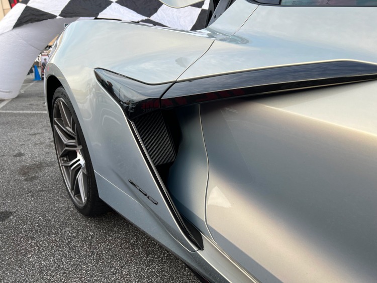 The air intake of an eighth-generation Corvette Z06