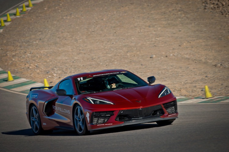C8 Corvette coupe at the Ron Fellows Performance Driving School.