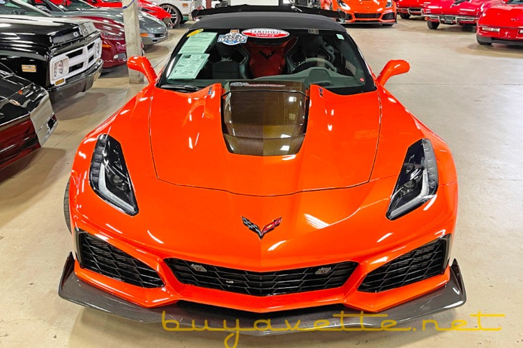 2019 Sebring Orange Corvette convertible with the ZR1 package.