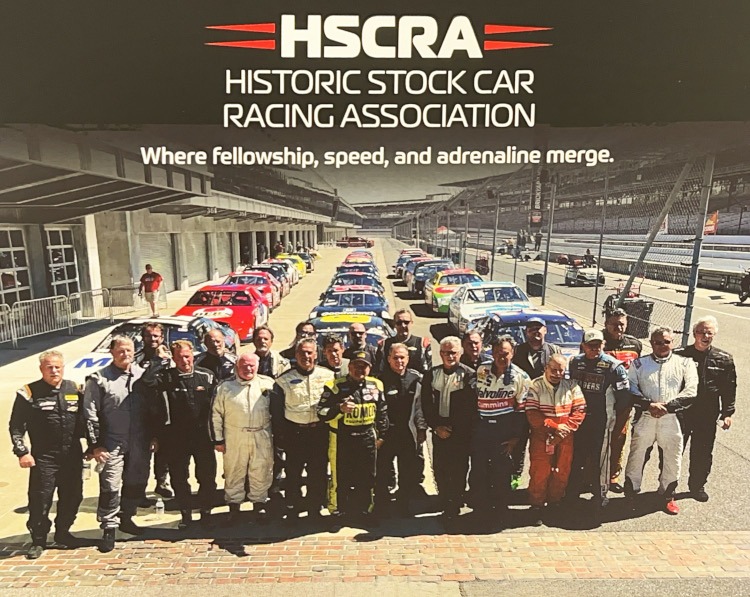 HSCRA racers on a racetrack.