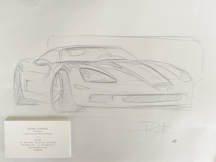 A sketch of a 2013 Corvette