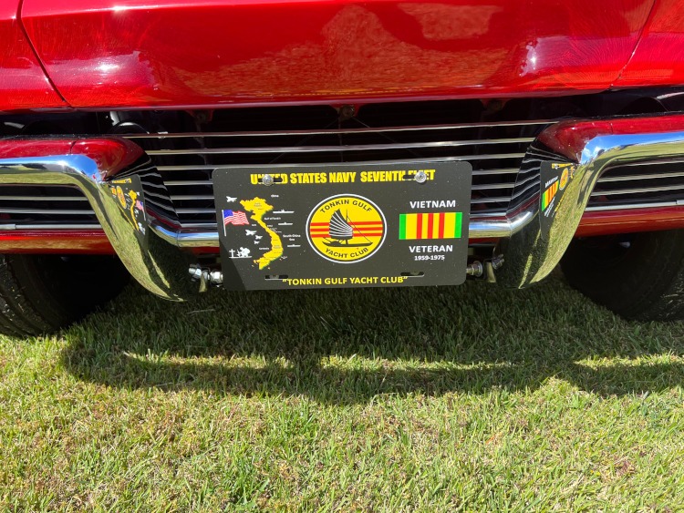 Front Vietnam-era style license plate.