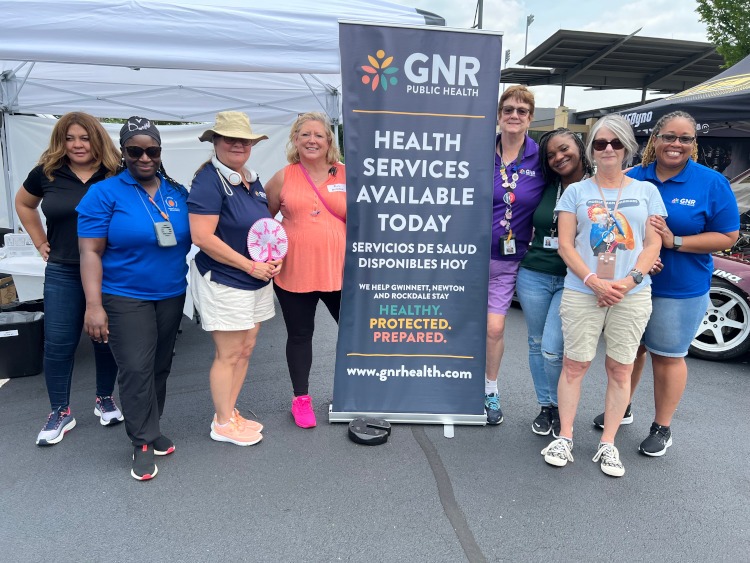A group of ladies volunteering for the GNR public health group.