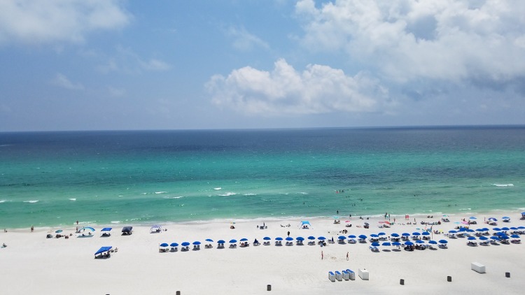 White sandy beaches of Panama City, Florida.