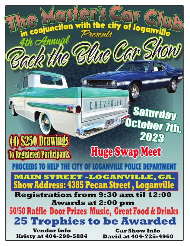 Car show Flyer for The Master's Car Club