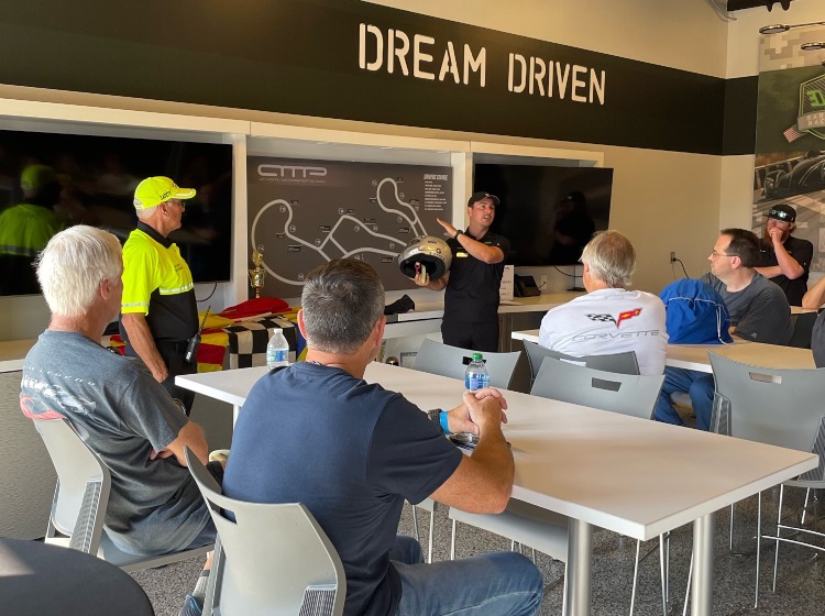 Drivers meeting at Atlanta Motorsports Park.