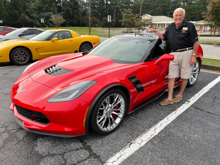 2015 seventh-generation Corvette coupe in Torch Red.