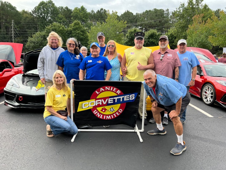 Members of the Lanier Corvettes Unlimited club.