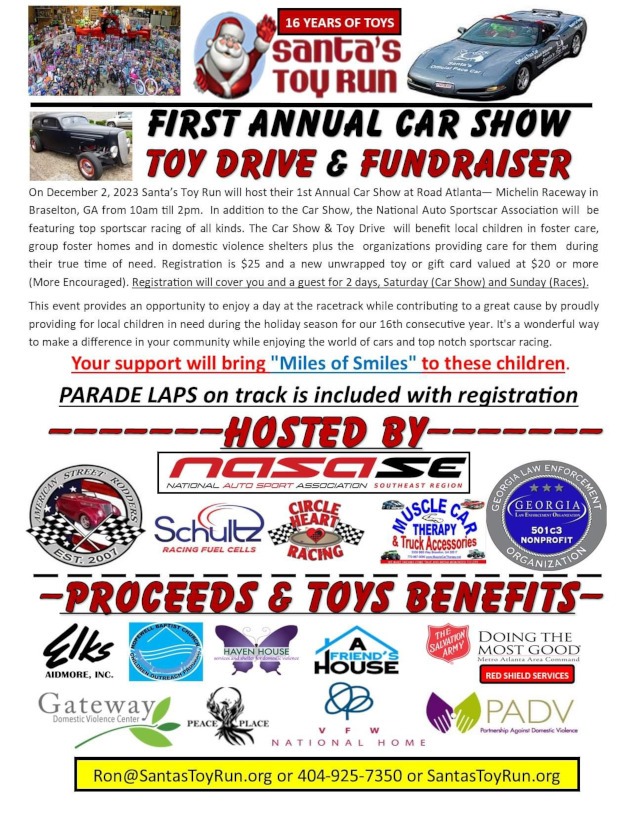 First annual car show and toy drive flyer
