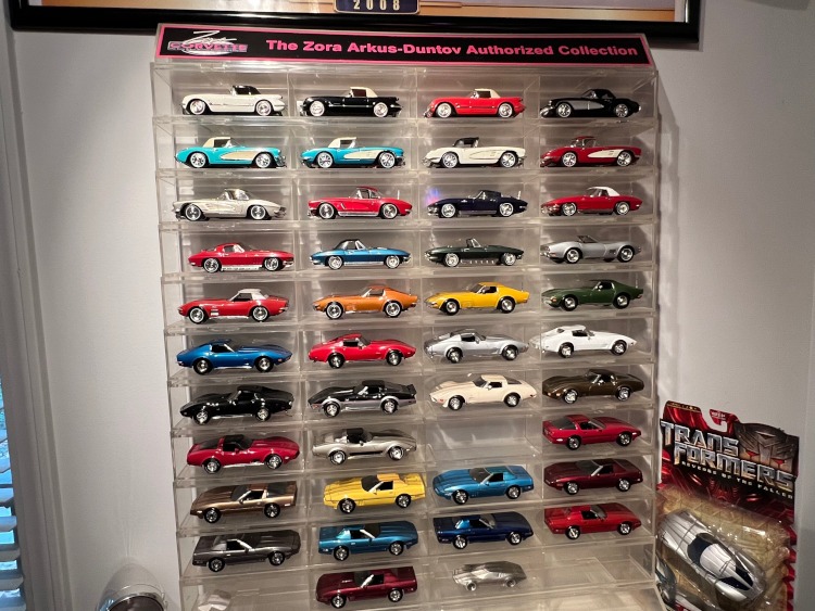 A collection of rare Corvette metal die cast cars.