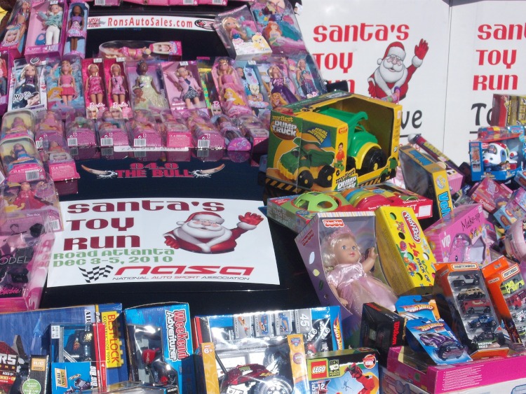 Close up photo of toys from the Santa's Toy Run.